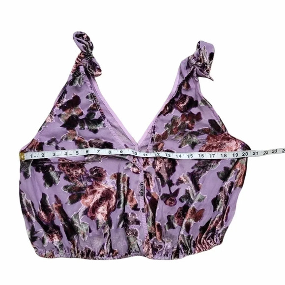 Free People Tied to you mesh velvet top - Picture 7 of 8